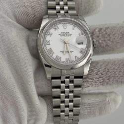 Pre Owned Rolex Datejust 116200 Automatic White Stainless Steel Men's Wristwatch 36 mm