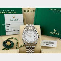 Pre Owned Rolex Datejust 116200 Automatic White Stainless Steel Men's Wristwatch 36 mm