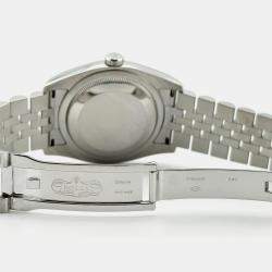 Pre Owned Rolex Datejust 116234 Automatic Black Diamond Stainless Steel Men's Wristwatch 36 mm