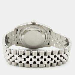 Pre Owned Rolex Datejust 116234 Automatic Black Diamond Stainless Steel Men's Wristwatch 36 mm