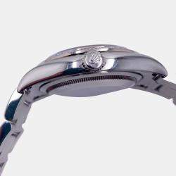 Pre Owned Rolex Datejust 116244 Automatic Black Diamond Stainless Steel Men's Wristwatch 36 mm