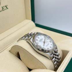 Pre Owned Rolex Datejust 126234 Automatic White Stainless Steel 18K White Gold Men's Wristwatch 36 mm
