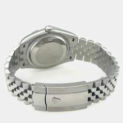 Pre Owned Rolex Datejust 126284RBR Automatic Black Diamond Stainless Steel Men's Wristwatch 36 mm