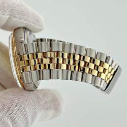 Pre Owned Rolex Datejust 1601 Automatic Champagne Diamond 14k Yellow Gold Stainless Steel Men's Wristwatch 36 mm