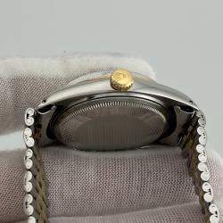 Pre Owned Rolex Datejust 1601 Automatic Champagne Diamond 14k Yellow Gold Stainless Steel Men's Wristwatch 36 mm