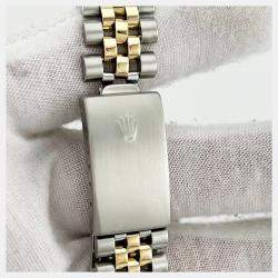 Pre Owned Rolex Datejust 16013 Automatic Jubilee Arabic 18K Yellow Gold Stainless Steel Men's Wristwatch 36 mm