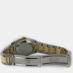 Pre Owned Rolex Datejust 16203 Automatic Slate Stainless Steel 18K Yellow Gold Men's Wristwatch 36 mm