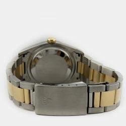 Pre Owned Rolex Datejust 16203 Automatic Slate Stainless Steel 18K Yellow Gold Men's Wristwatch 36 mm