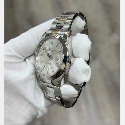Pre Owned Rolex Datejust 126300 Automatic Silver Stainless Steel Men's Wristwatch 41 mm