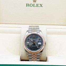 Pre Owned Rolex Datejust 126331 Automatic Slate 18K Rose Gold Stainless Steel Men's Wristwatch 41 mm
