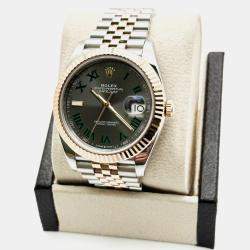 Pre Owned Rolex Datejust 126331 Automatic Slate 18K Rose Gold Stainless Steel Men's Wristwatch 41 mm