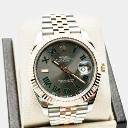 Pre Owned Rolex Datejust 126331 Automatic Slate 18K Rose Gold Stainless Steel Men's Wristwatch 41 mm