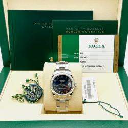 Pre Owned Rolex Datejust 178240 Automatic Blue Stainless Steel Men's Wristwatch 31 mm