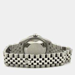 Pre Owned Rolex Datejust 278274 Automatic Grey Diamond 18K White Gold Stainless Steel Men's Wristwatch 31 mm