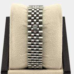 Pre Owned Rolex Datejust 278274 Automatic Grey Diamond 18K White Gold Stainless Steel Men's Wristwatch 31 mm
