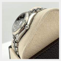 Pre Owned Rolex Datejust 278274 Automatic Grey Diamond 18K White Gold Stainless Steel Men's Wristwatch 31 mm