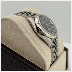 Pre Owned Rolex Datejust 278274 Automatic Grey Diamond 18K White Gold Stainless Steel Men's Wristwatch 31 mm