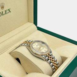 Pre Owned Rolex Datejust 278383RBR Automatic Diamond 18K Rose Gold Stainless Steel Men's Wristwatch 31 mm