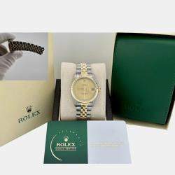 Pre Owned Rolex Datejust 68273 Automatic 18K Yellow Gold Stainless Steel Men's Wristwatch 31 mm