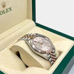 Pre Owned Rolex Datejust 126331 Automatic Sundust 18K Rose Gold Stainless Steel Men's Wristwatch 41 mm