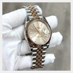 Pre Owned Rolex Datejust 126331 Automatic Sundust 18K Rose Gold Stainless Steel Men's Wristwatch 41 mm