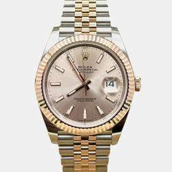 Pre Owned Rolex Datejust 126331 Automatic Sundust 18K Rose Gold Stainless Steel Men's Wristwatch 41 mm