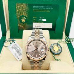 Pre Owned Rolex Datejust 126331 Automatic Sundust 18K Rose Gold Stainless Steel Men's Wristwatch 41 mm