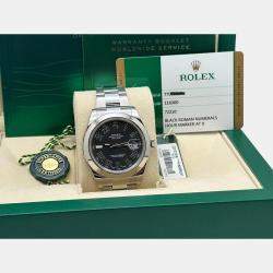 Pre Owned Rolex Datejust II 116300 Automatic Black Stainless Steel Men's Wristwatch 41 mm