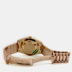 Pre Owned Rolex President Day Date 228235 Automatic Sundust 18K Rose Gold Men's Wristwatch 40 mm