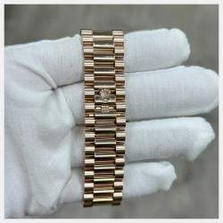 Pre Owned Rolex President Day Date 228235 Automatic Sundust 18K Rose Gold Men's Wristwatch 40 mm