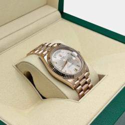 Pre Owned Rolex President Day Date 228235 Automatic Sundust 18K Rose Gold Men's Wristwatch 40 mm