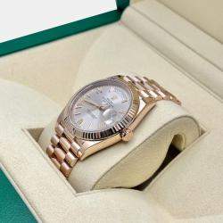 Pre Owned Rolex President Day Date 228235 Automatic Sundust 18K Rose Gold Men's Wristwatch 40 mm