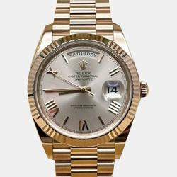 Pre Owned Rolex President Day Date 228235 Automatic Sundust 18K Rose Gold Men's Wristwatch 40 mm