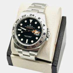 Pre Owned Rolex Explorer II 216570 Automatic Black Stainless Steel Men's Wristwatch 42 mm