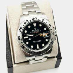 Pre Owned Rolex Explorer II 216570 Automatic Black Stainless Steel Men's Wristwatch 42 mm