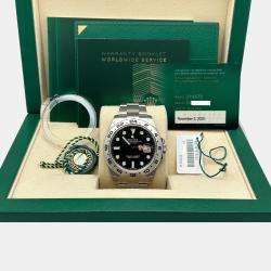 Pre Owned Rolex Explorer II 216570 Automatic Black Stainless Steel Men's Wristwatch 42 mm