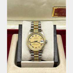 Pre Owned Rolex President Datejust Tridor 78279 Automatic 18K Yellow Rose White Gold Men's Wristwatch 31 mm