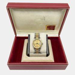 Pre Owned Rolex President Datejust Tridor 78279 Automatic 18K Yellow Rose White Gold Men's Wristwatch 31 mm