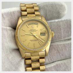 Pre Owned Rolex President Day Date 18078 Automatic Champagne 18K Yellow Gold Men's Wristwatch 36 mm