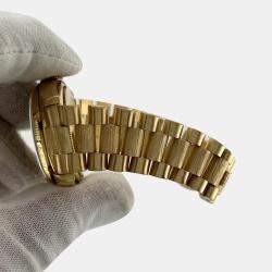 Pre Owned Rolex President Day Date 18078 Automatic Champagne 18K Yellow Gold Men's Wristwatch 36 mm