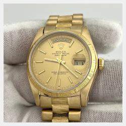 Pre Owned Rolex President Day Date 18078 Automatic Champagne 18K Yellow Gold Men's Wristwatch 36 mm