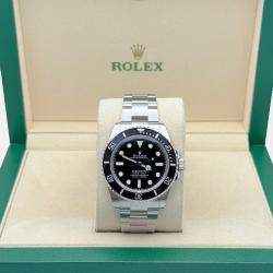 Pre Owned Rolex Submariner 124060 Automatic Black Ceramic Stainless Steel Men's Wristwatch 41 mm