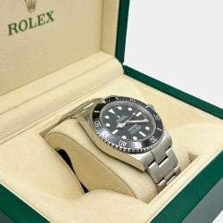 Pre Owned Rolex Submariner 124060 Automatic Black Ceramic Stainless Steel Men's Wristwatch 41 mm