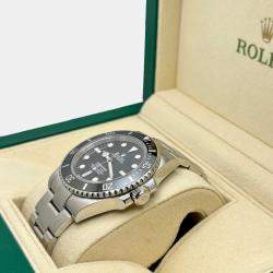 Pre Owned Rolex Submariner 124060 Automatic Black Ceramic Stainless Steel Men's Wristwatch 41 mm