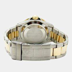 Pre Owned Rolex Submariner 16803 Automatic Black 18K Yellow Gold Stainless Steel Men's Wristwatch 40 mm