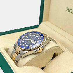 Pre Owned Rolex Submariner 116613LB Automatic Blue 18K Yellow Gold Stainless Steel Men's Wristwatch 40 mm
