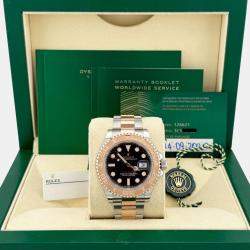 Pre Owned Rolex Yacht Master 126621 Automatic Black 18K Rose Gold Stainless Steel Men's Wristwatch 40 mm