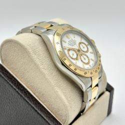 Pre Owned Rolex Daytona Zenith 16523 Automatic White Stainless Steel Men's Wristwatch 40 mm