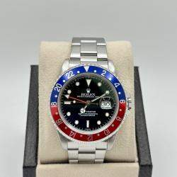 Pre Owned Rolex GMT Master 16700 Automatic Pepsi Red & Blue Stainless Steel Men's Wristwatch 40mm