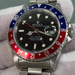 Pre Owned Rolex GMT Master 16700 Automatic Pepsi Red & Blue Stainless Steel Men's Wristwatch 40mm